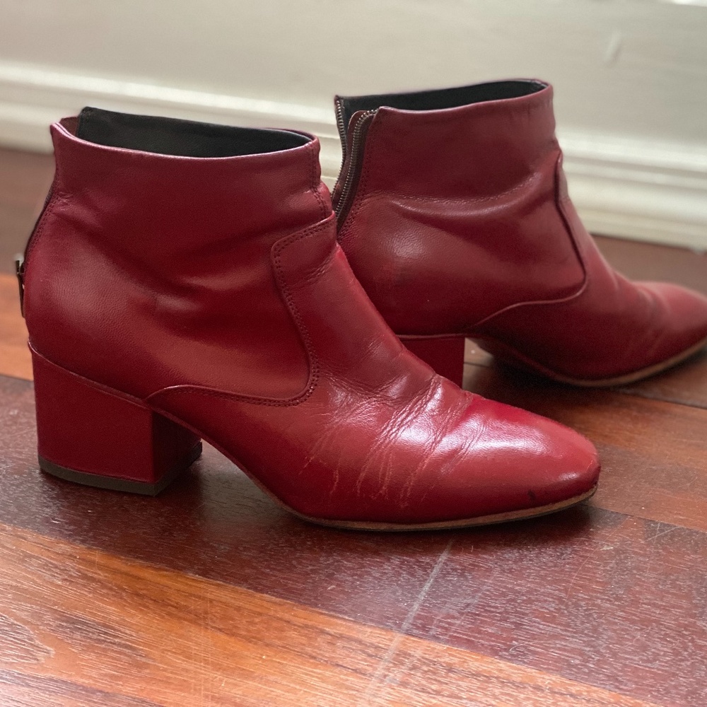 Rachel Comey Red Ankle Boots